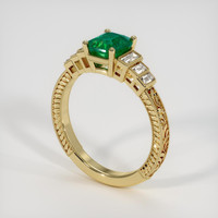 1.04 Ct. Emerald Ring, 18K Yellow Gold 2