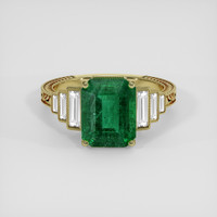 3.59 Ct. Emerald Ring, 18K Yellow Gold 1