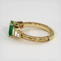 0.87 Ct. Emerald Ring, 18K Yellow Gold 4