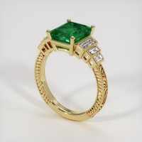 2.34 Ct. Emerald Ring, 18K Yellow Gold 2