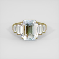 5.09 Ct. Rainbow Moonstone Ring, 18K Yellow Gold 1
