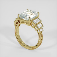 5.09 Ct. Rainbow Moonstone Ring, 18K Yellow Gold 2