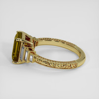 4.05 Ct. Brown Tourmaline Ring, 18K Yellow Gold 4
