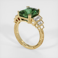 6.47 Ct. Green Sapphire Ring, 18K Yellow Gold 2