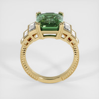 6.47 Ct. Green Sapphire Ring, 18K Yellow Gold 3