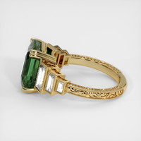 6.47 Ct. Green Sapphire Ring, 18K Yellow Gold 4
