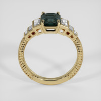 2.44 Ct. Bluish Green Sapphire Ring, 18K Yellow Gold 3
