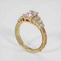 1.57 Ct. Pink Sapphire Ring, 18K Yellow Gold 2