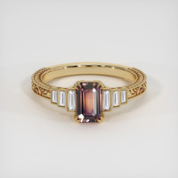 1.33 Ct. Bi Color Sapphire Ring, 18K Yellow Gold 1