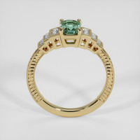 1.05 Ct. Bluish Green Sapphire Ring, 18K Yellow Gold 3