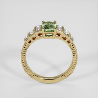 1.09 Ct. Yellowish Green Sapphire Ring, 18K Yellow Gold 3