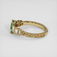 1.09 Ct. Yellowish Green Sapphire Ring, 18K Yellow Gold 4