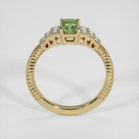 1.04 Ct. Bluish Green Sapphire Ring, 18K Yellow Gold 3