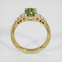 1.54 Ct. Yellowish Green Sapphire Ring, 18K Yellow Gold 3