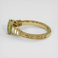1.54 Ct. Yellowish Green Sapphire Ring, 18K Yellow Gold 4