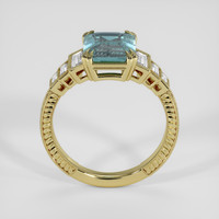 2.69 Ct. Bluish Green Sapphire Ring, 18K Yellow Gold 3