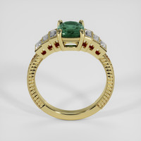 1.19 Ct. Bluish Green Sapphire Ring, 18K Yellow Gold 3