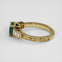 1.19 Ct. Bluish Green Sapphire Ring, 18K Yellow Gold 4