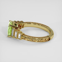 2.03 Ct. Yellowish Green Sapphire Ring, 18K Yellow Gold 4