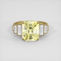 7.72 Ct. Yellow Sapphire Ring, 18K Yellow Gold 1