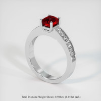 1.65 Ct. Ruby Ring, Platinum 950 2