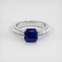 3.22 Ct. Sapphire Ring, 14K White Gold 1