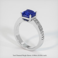 3.22 Ct. Sapphire Ring, 14K White Gold 2