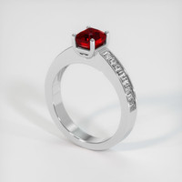 1.65 Ct. Ruby Ring, 14K White Gold 2