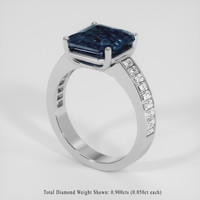 5.70 Ct. Color Change Sapphire Ring, 18K White Gold 2