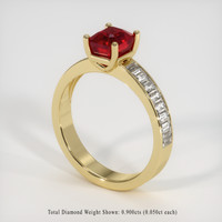 1.65 Ct. Ruby Ring, 14K Yellow Gold 2