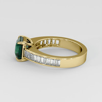 2.03 Ct. Bluish Green Sapphire Ring, 14K Yellow Gold 4