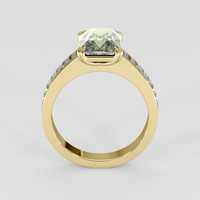 2.58 Ct. Green Sapphire Ring, 14K Yellow Gold 3