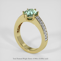 2.01 Ct. Bluish Green Sapphire Ring, 14K Yellow Gold 2
