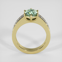 2.01 Ct. Bluish Green Sapphire Ring, 14K Yellow Gold 3