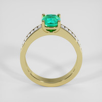 1.06 Ct. Emerald Ring, 18K Yellow Gold 3