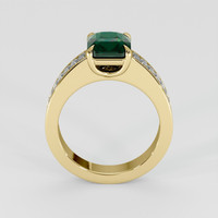 2.03 Ct. Bluish Green Sapphire Ring, 18K Yellow Gold 3