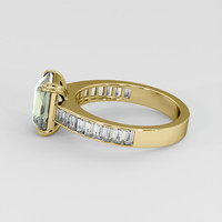 2.58 Ct. Green Sapphire Ring, 18K Yellow Gold 4