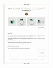 Emerald Ring 2.45 Ct. Platinum 950 Appraisal
