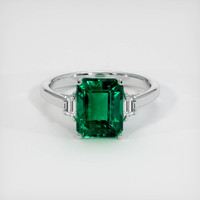 2.85 Ct. Emerald Ring, Platinum 950 1