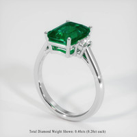 2.85 Ct. Emerald Ring, Platinum 950 2