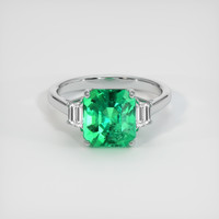 3.71 Ct. Emerald Ring, Platinum 950 1