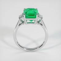 3.71 Ct. Emerald Ring, Platinum 950 3