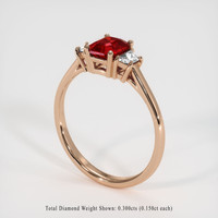 1.25 Ct. Ruby Ring, 14K Rose Gold 2