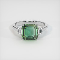 4.07 Ct. Sapphire Ring, 14K White Gold 1