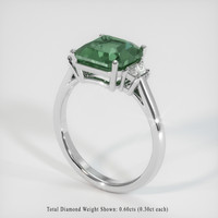 4.07 Ct. Sapphire Ring, 14K White Gold 2