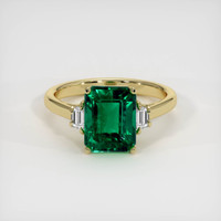 2.85 Ct. Emerald Ring, 18K Yellow Gold 1