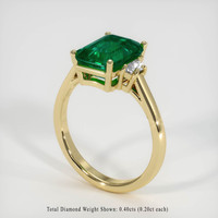 2.85 Ct. Emerald Ring, 18K Yellow Gold 2