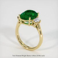 4.54 Ct. Emerald Ring, 18K Yellow Gold 2