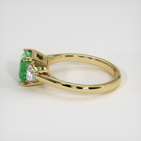 1.30 Ct. Emerald Ring, 18K Yellow Gold 4