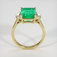 3.72 Ct. Emerald Ring, 18K Yellow Gold 3